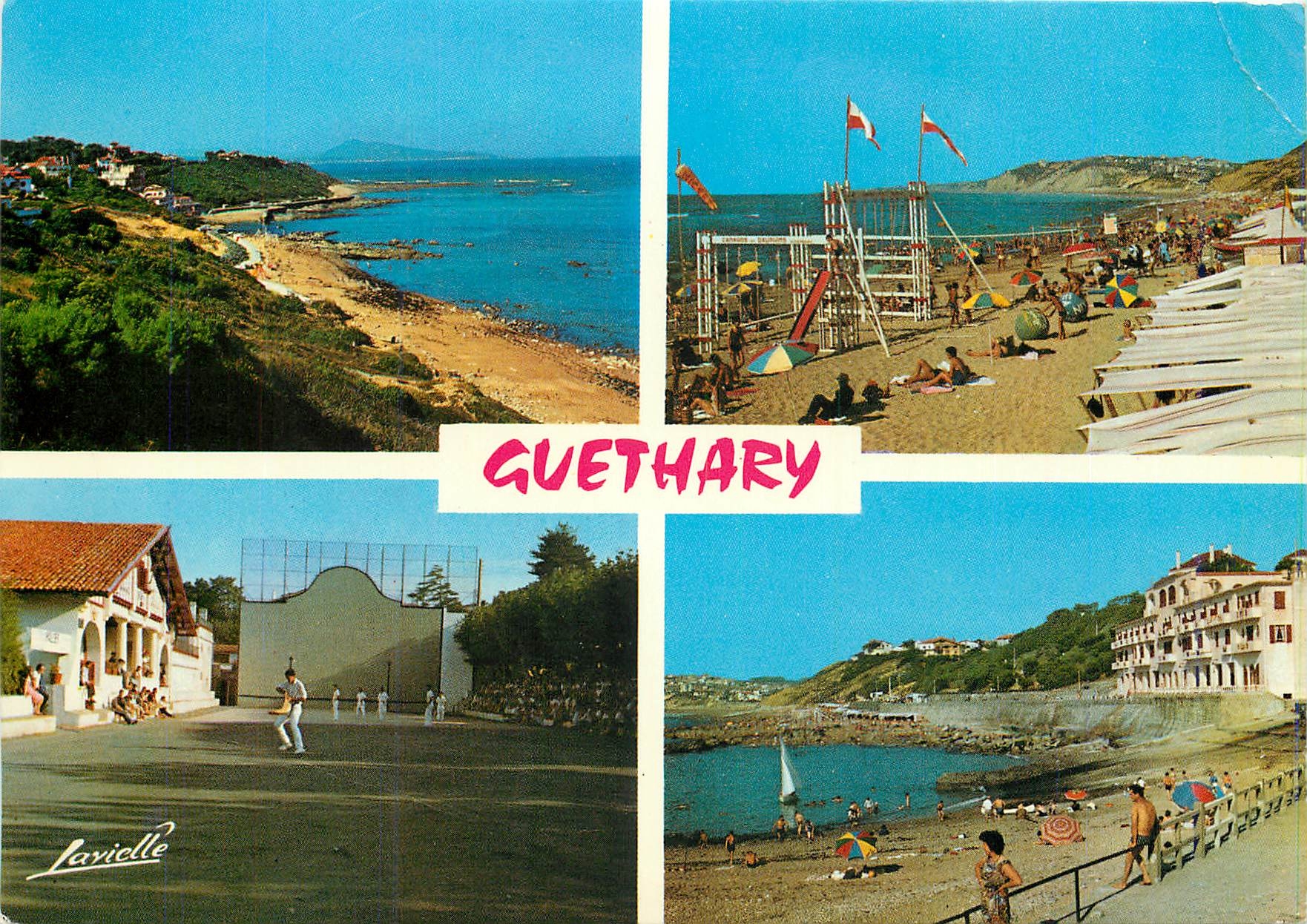 CPM Guethary Vue generale La Plage Le Fronton Casino et Plage 