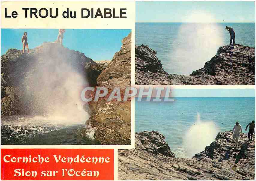 CPM Le Trou du Diable Corniche Vendeenne Sion sur l'Ocean 