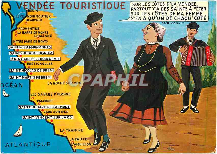 CPM Folklore Humoristique en Vendee Le Folklore Vendeen Accordeon
