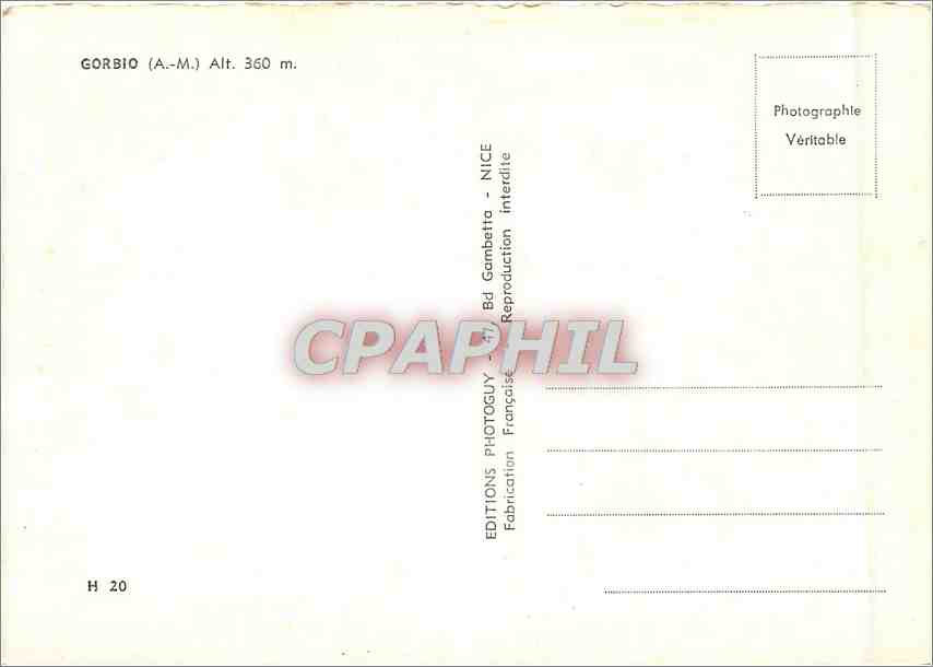 CPM Gorbio AM  — Rückseite