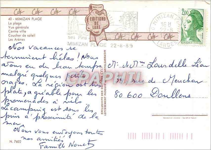 CPM Mimizan Plage La Plage Vue generale  — Rückseite