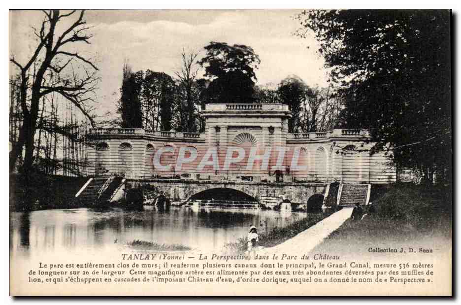 Tanlay CPA la perspective dans le parc du chateau
