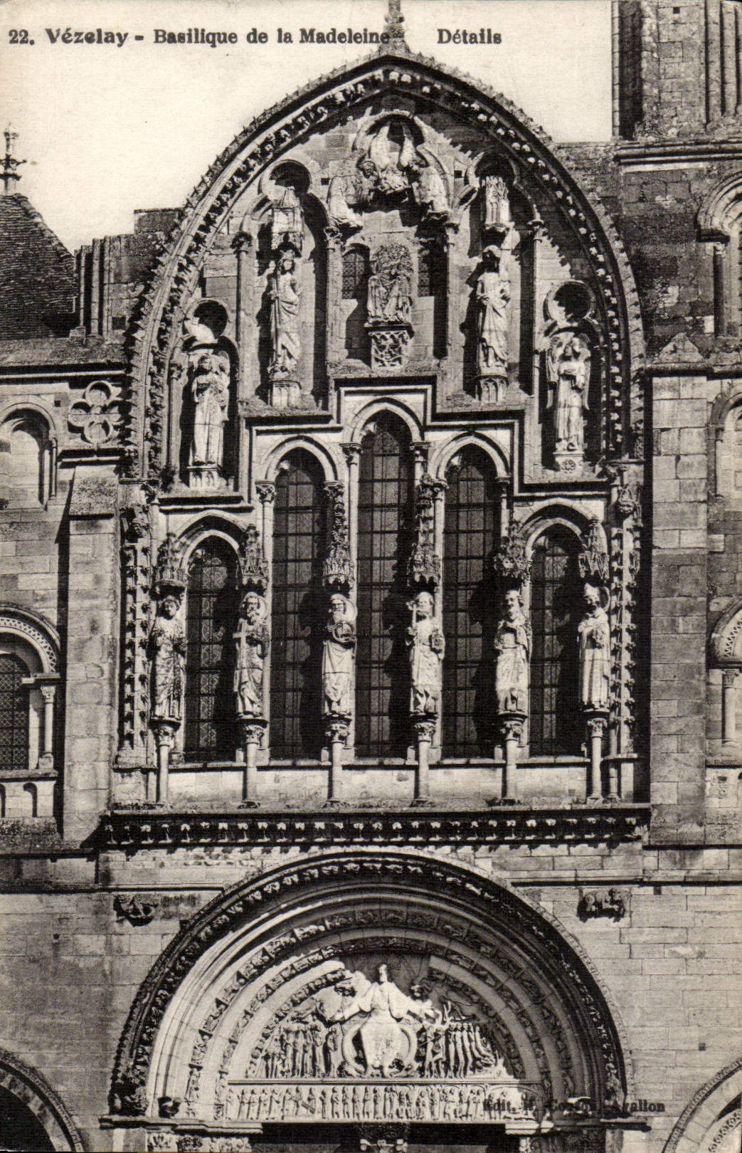 Vezelay CPA Basilique de la Madeleine DEtails