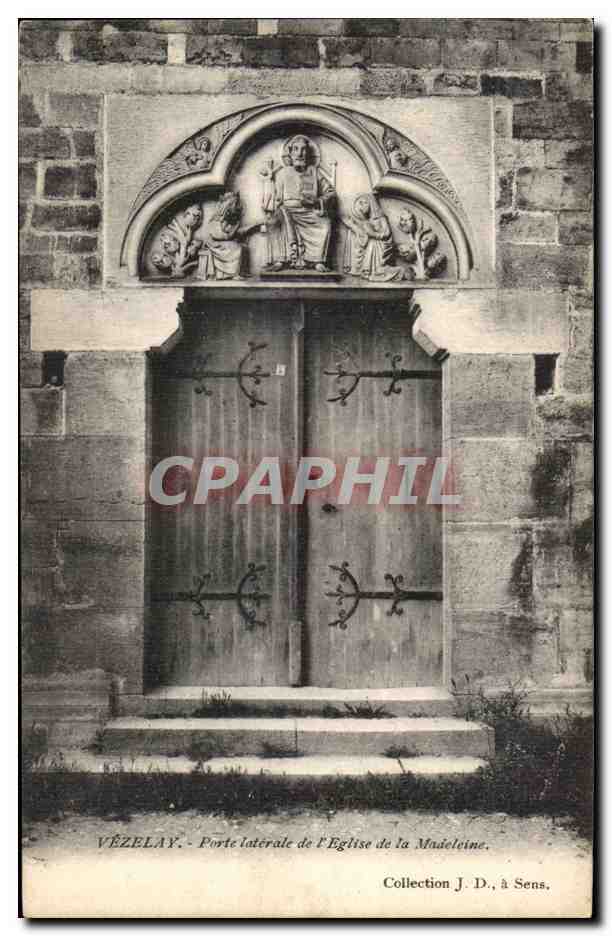 Vézelay - Porte latérale de l'Église de la Madeleine — Collection J. D., à Sens