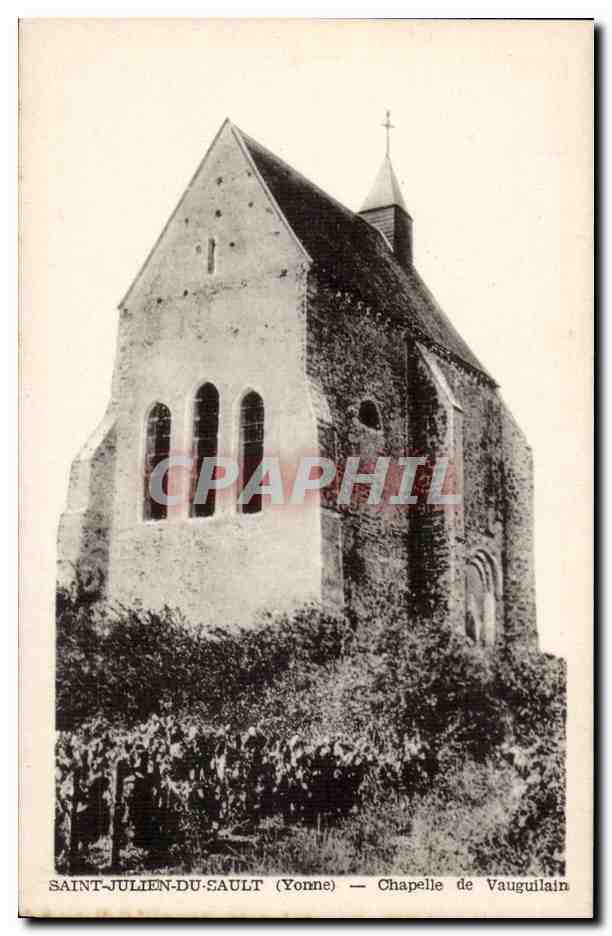 Saint Julien du Sault CPA chapelle de Vauguillain