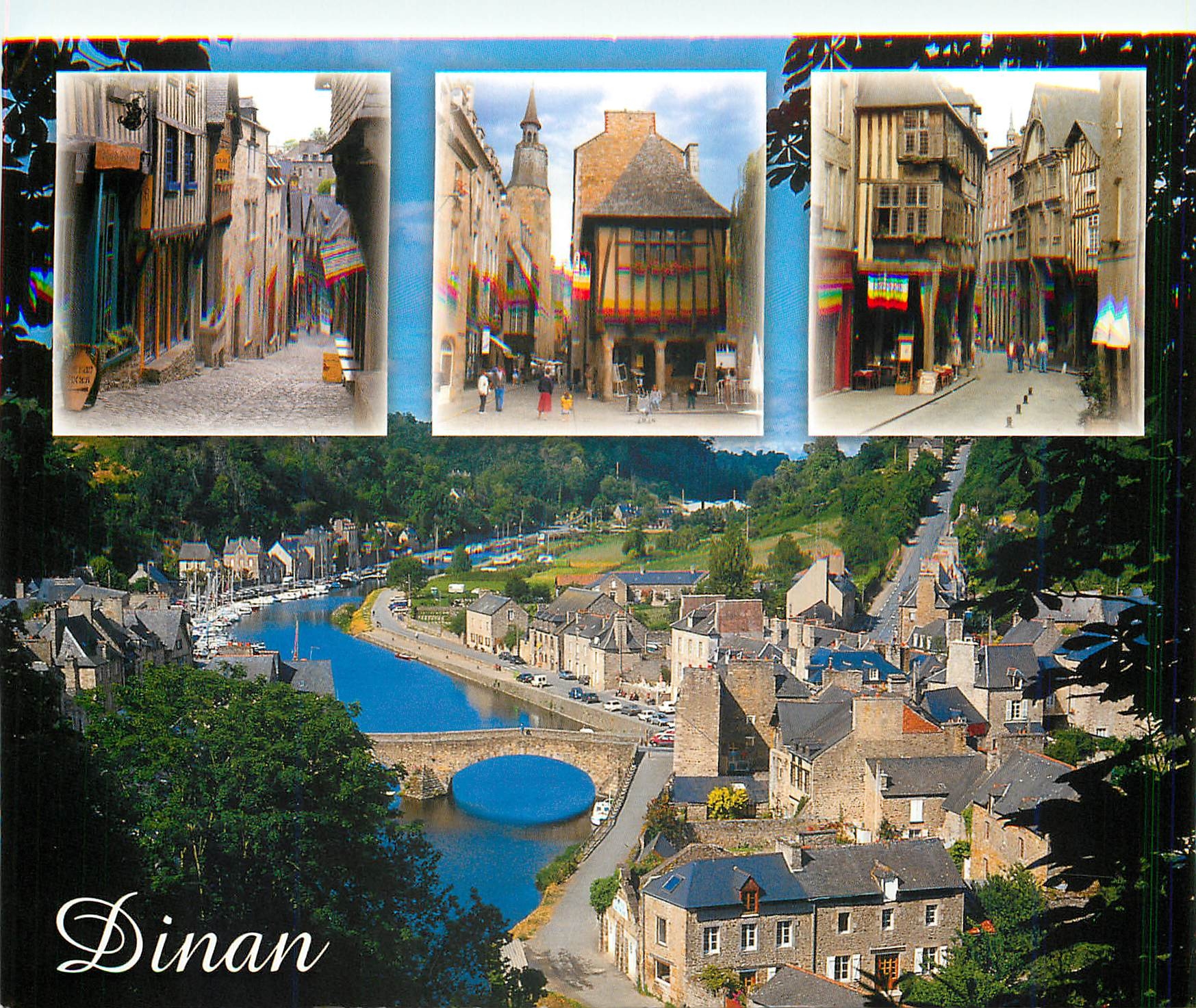 CPM Dinan Les Vieilles maisons et la vallee de la Rance Dauphin