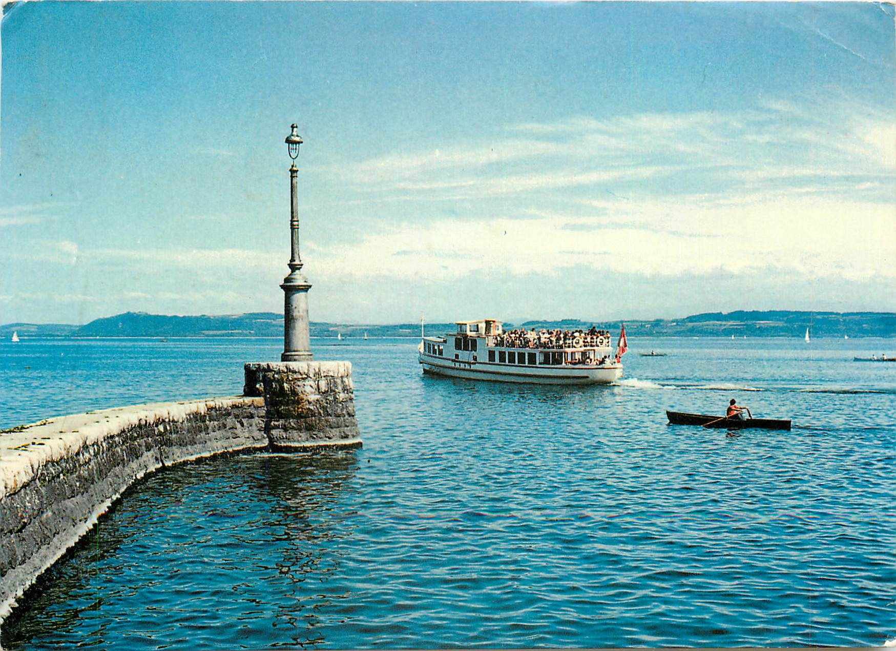 CPM Lumieres et Couleurs sur Neuchatel Sortie du Port