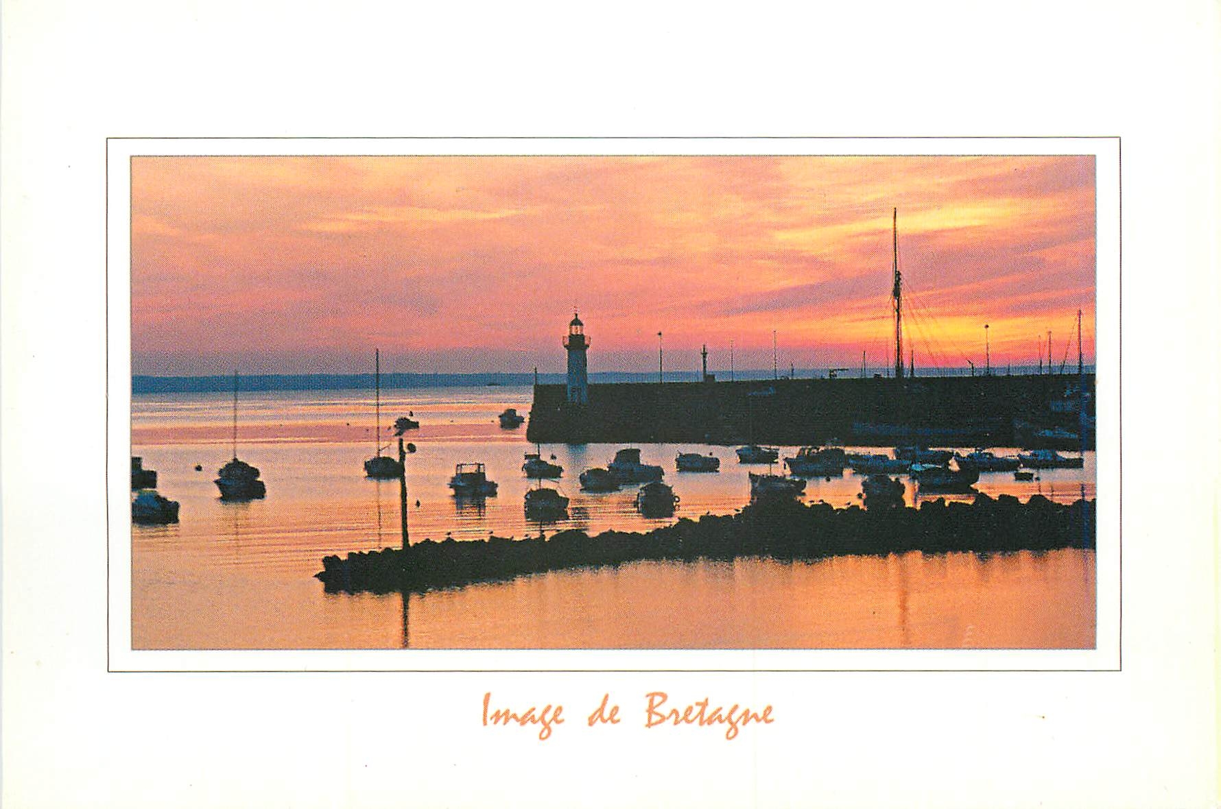CPM Image de Bretagne le port d'Erquy au coucher de soleil