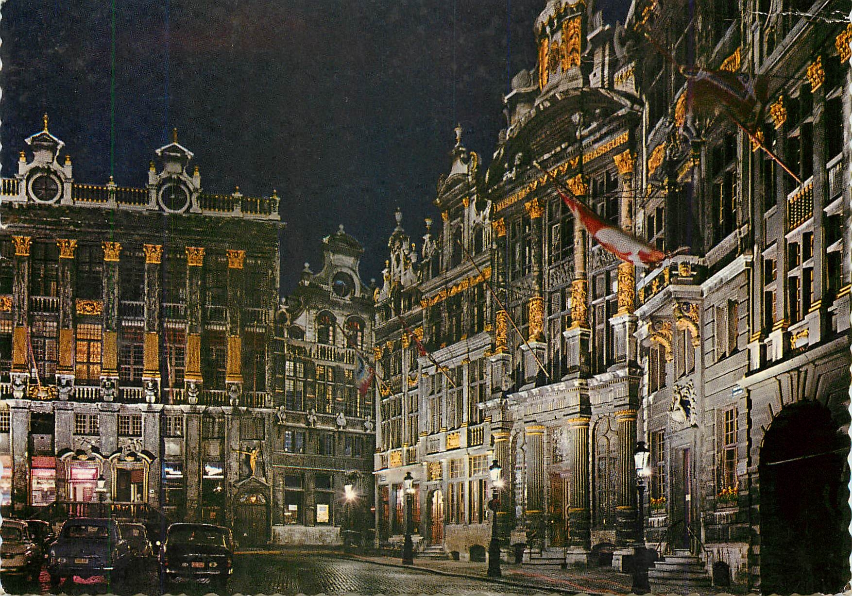 CPM Bruxelles Un coin de la Grand Place la nuit