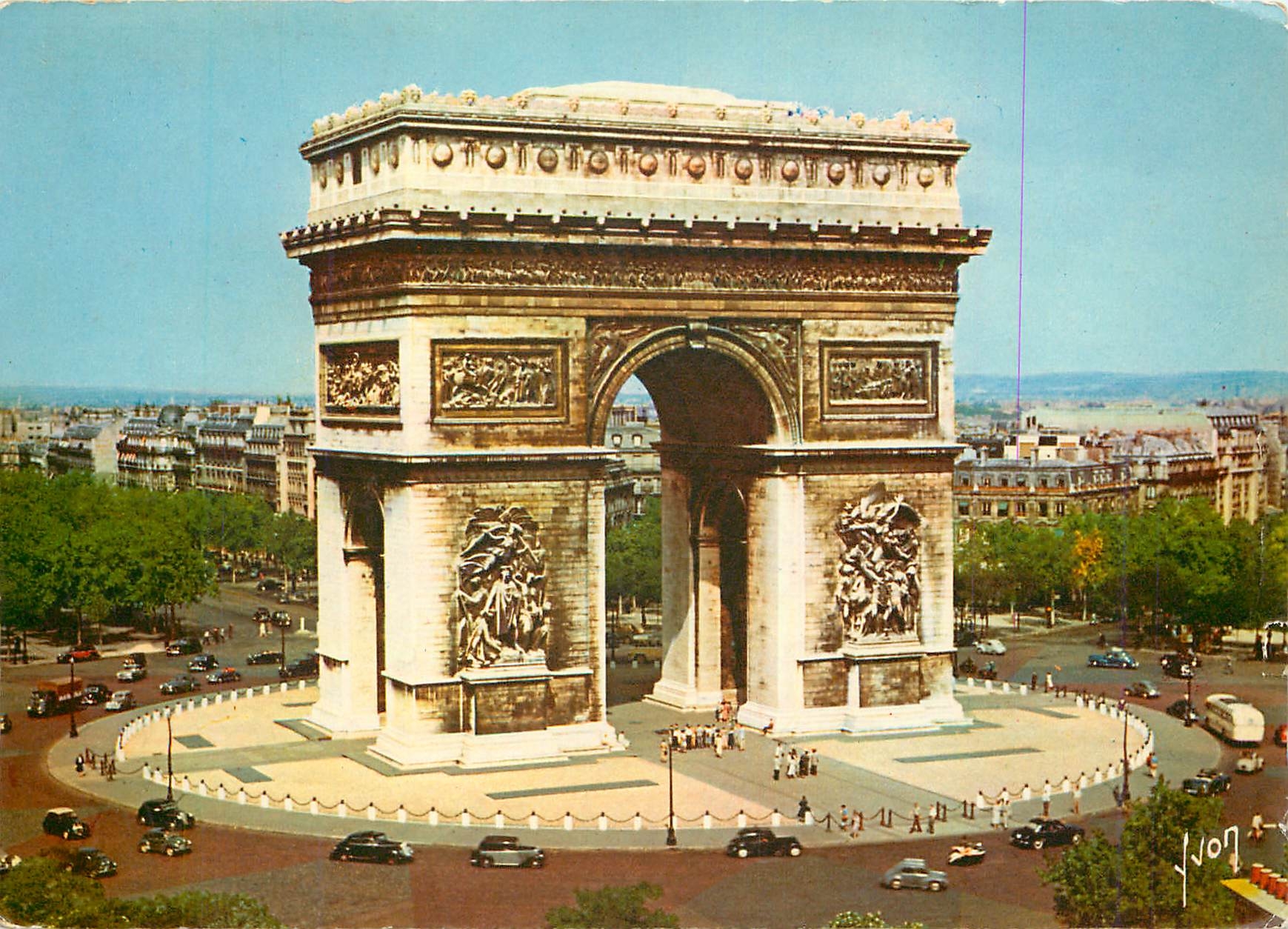CPM Couleurs et Lumiere de France Paris Place de l'Etoile et Arc de Triomphe