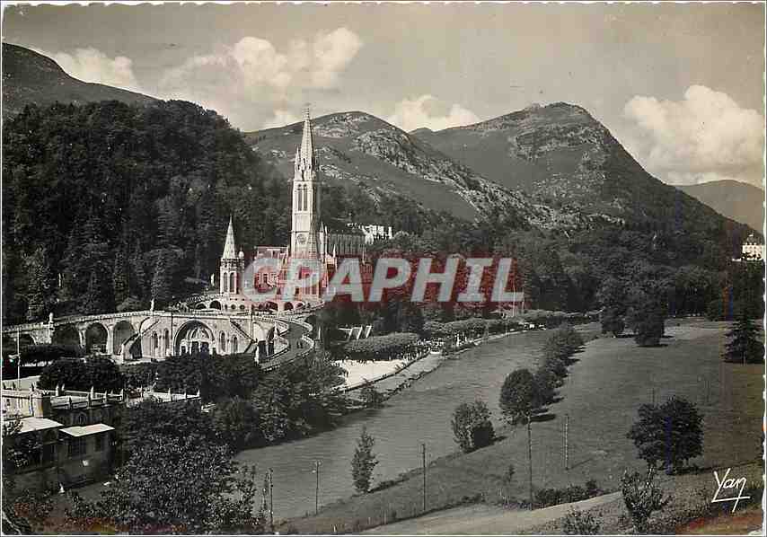 CPM Lourdes La Basilique et le Gave