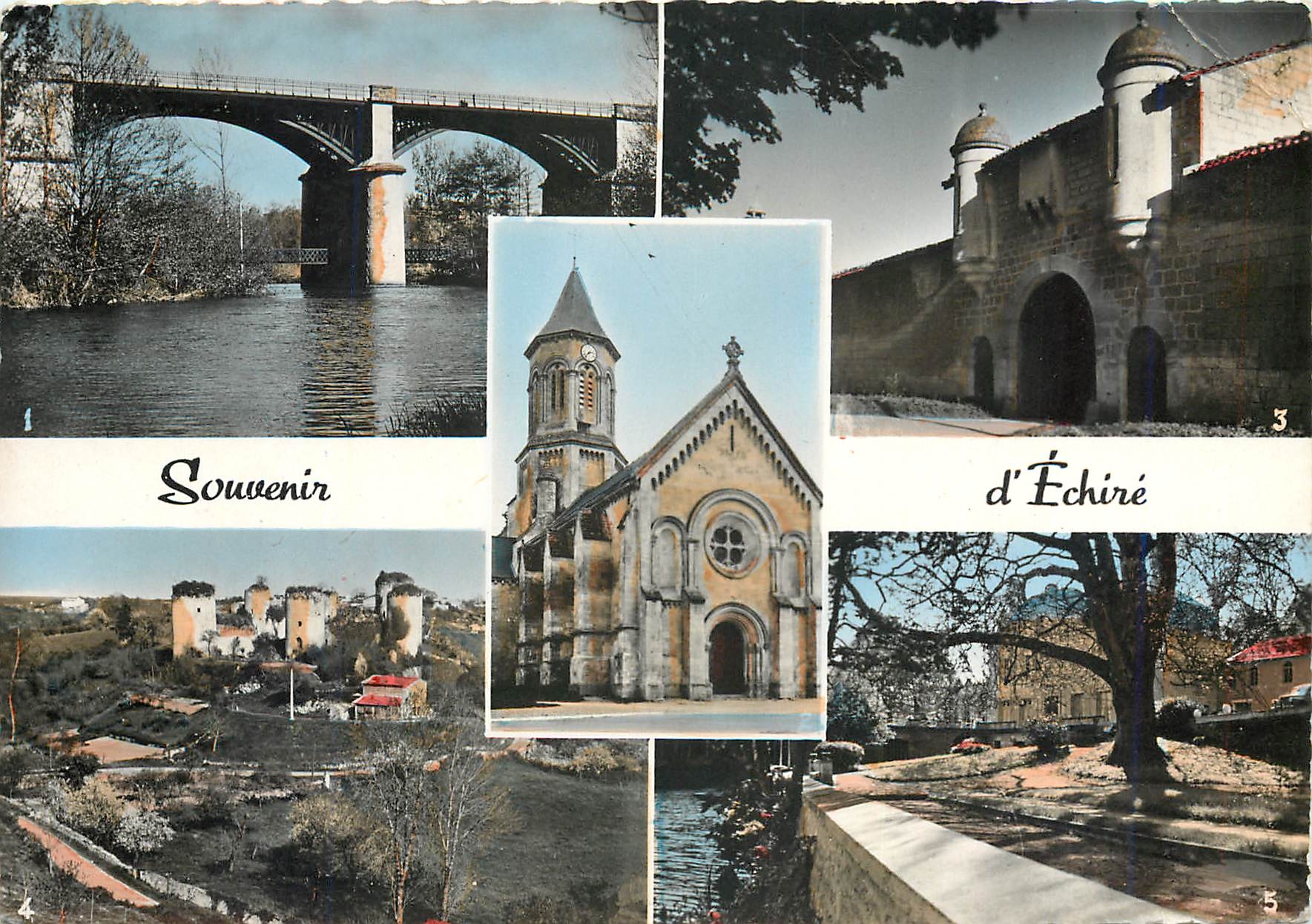 CPM Echire (Deux Sevre) Passerelle de challusson l'Eglise