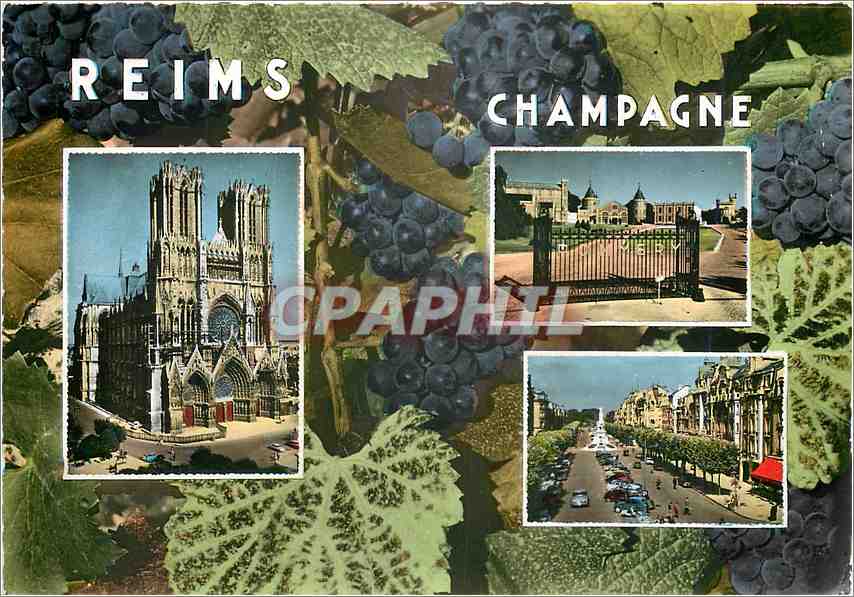 Reims-Champagne — Kathedrale, Place Drouet-d'Erlon, Champagnes Pommery-Greno — Éditions de Hubert André Lecointe