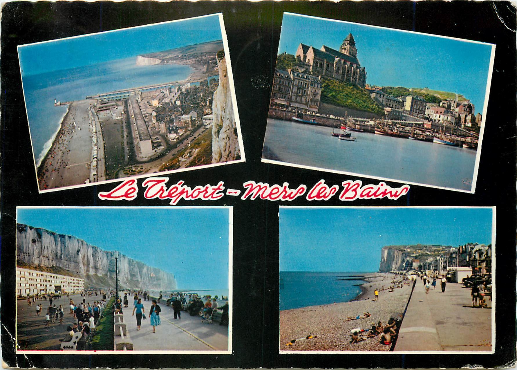CPM Mers les Bains La Plage le Port les Falaise