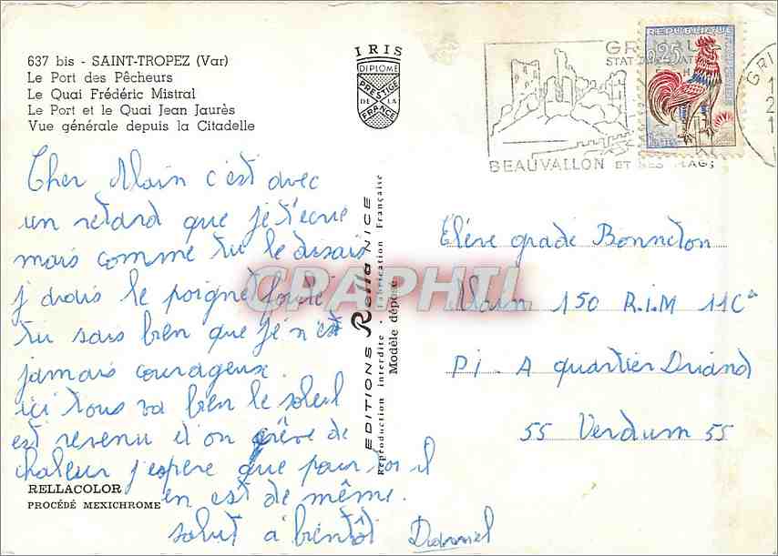 Saint-Tropez — Cité des peintres et des vedettes — Éditions Rellacolor — Rückseite
