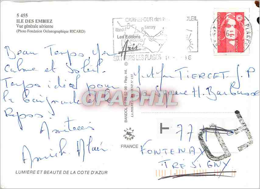 CPM Ile des Embiez Vue generale aerienne — Rückseite