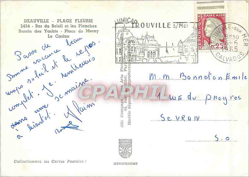 Deauville — Souvenir de Deauville — IRIS — Verso