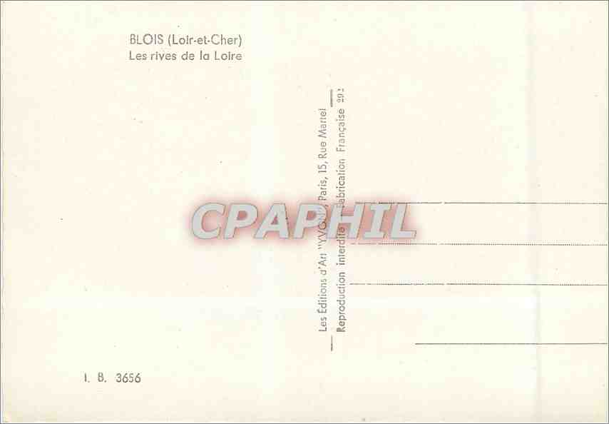 CPM Blois (Loir et Cher) Les rives de la Loire — Verso