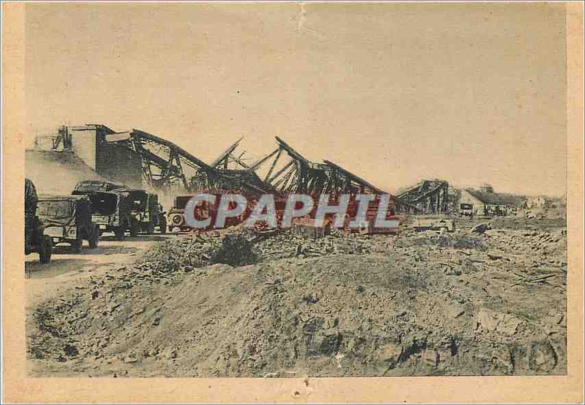 CPM Les abords du pont de Maximiliansau Militaria