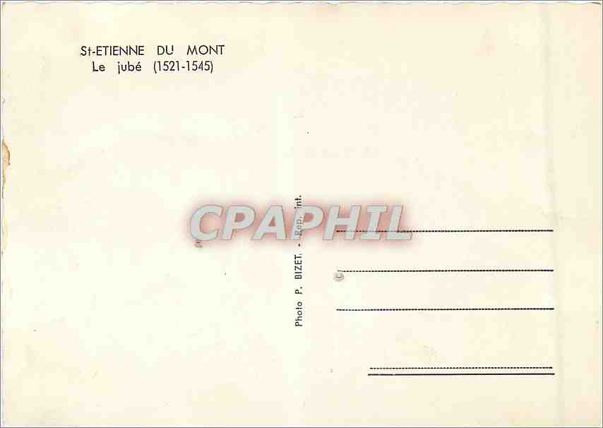CPM St Etienne du Mont le jube (1522 1545) — Rückseite