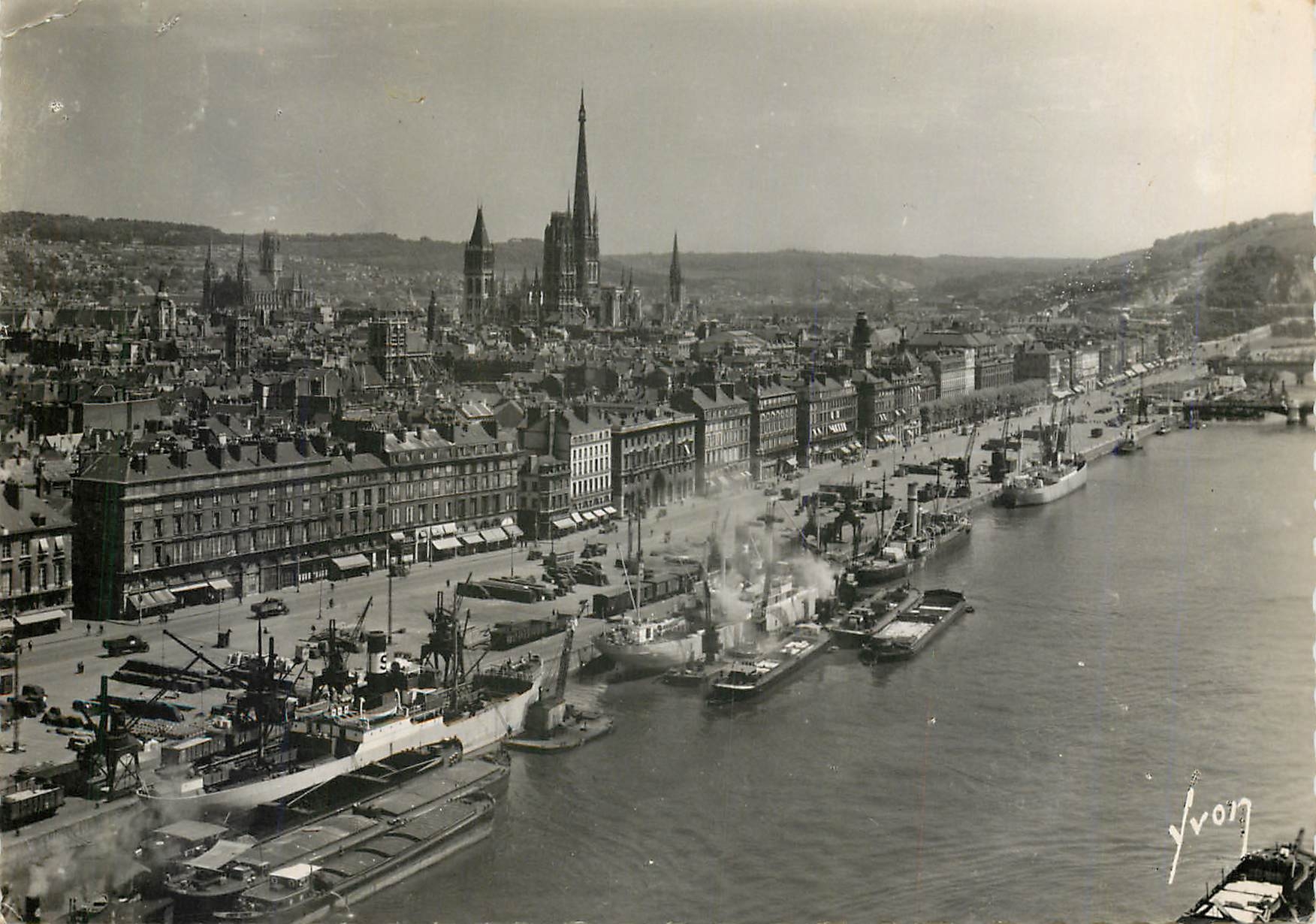 CPM Rouen (Seine Inferieure) Les quais vus du Pont Transbordeur