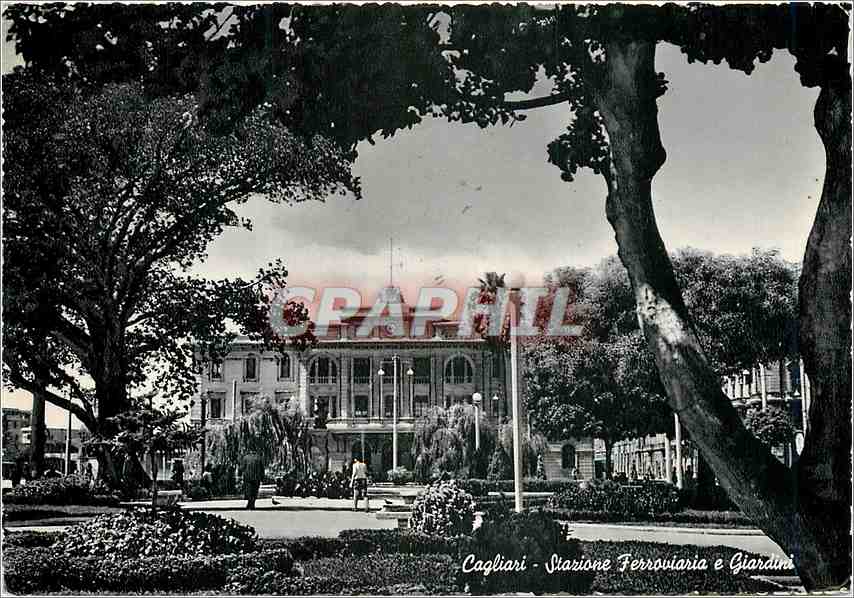 CPM Calgiari Starione Ferroviaria e Giardini