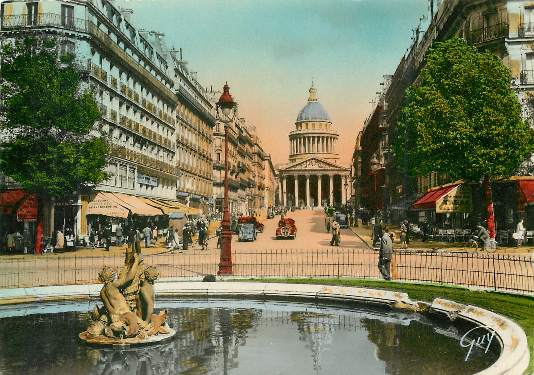 CPM Paris et ses Merveille Rue souffot et le Pantheon