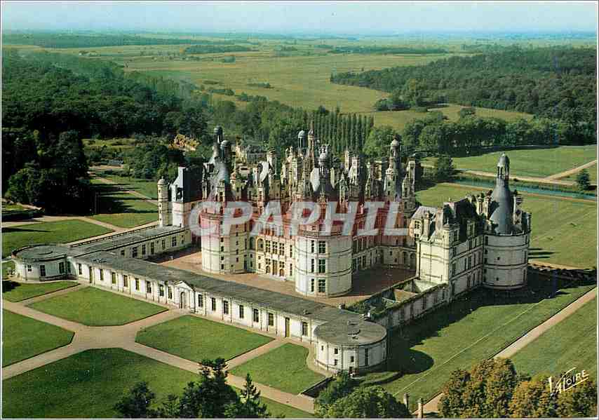Chambord — Luftbild des Schlosses (16. Jahrhundert) — Editions Valoire