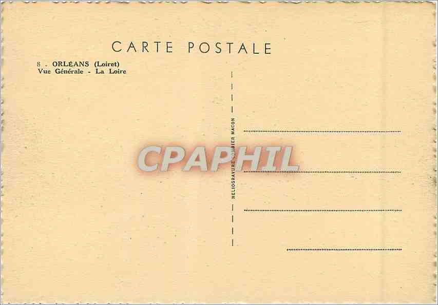 CPM Orleans (Loiret) Vue generale la Loire — Verso