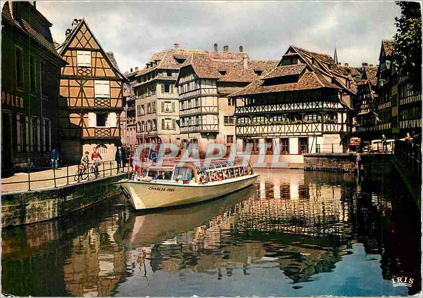 Strasbourg - La Petite-France — Bootsfahrt auf dem Kanal — Édit. La Cigogne, Strasbourg