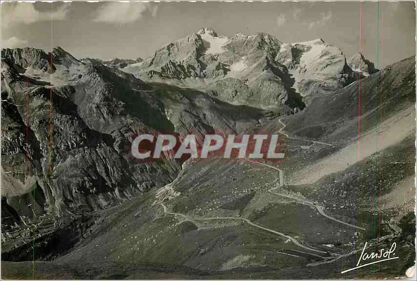 CPM En Montant au col de l'Iseran (2770 m) les lacets du parc a moutons et le Pic de la Transteleina