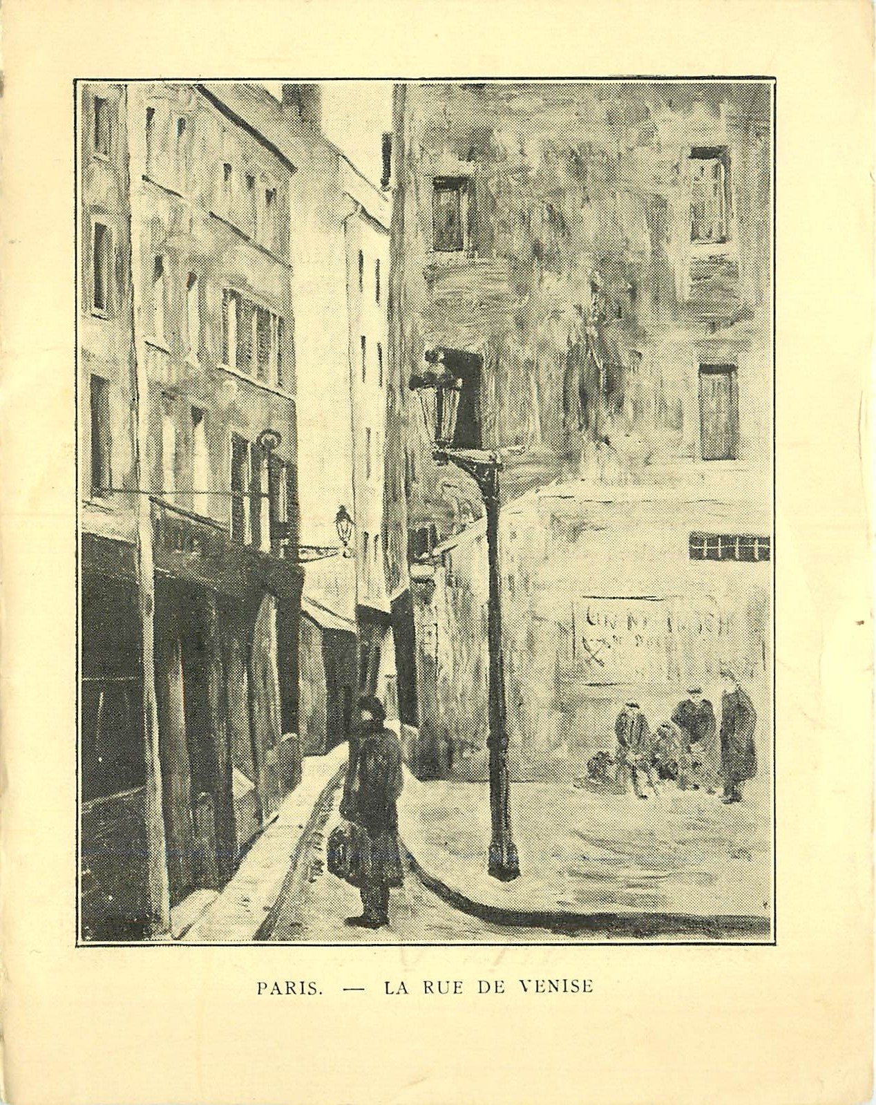 Feuillet Paris la Rue de Venise