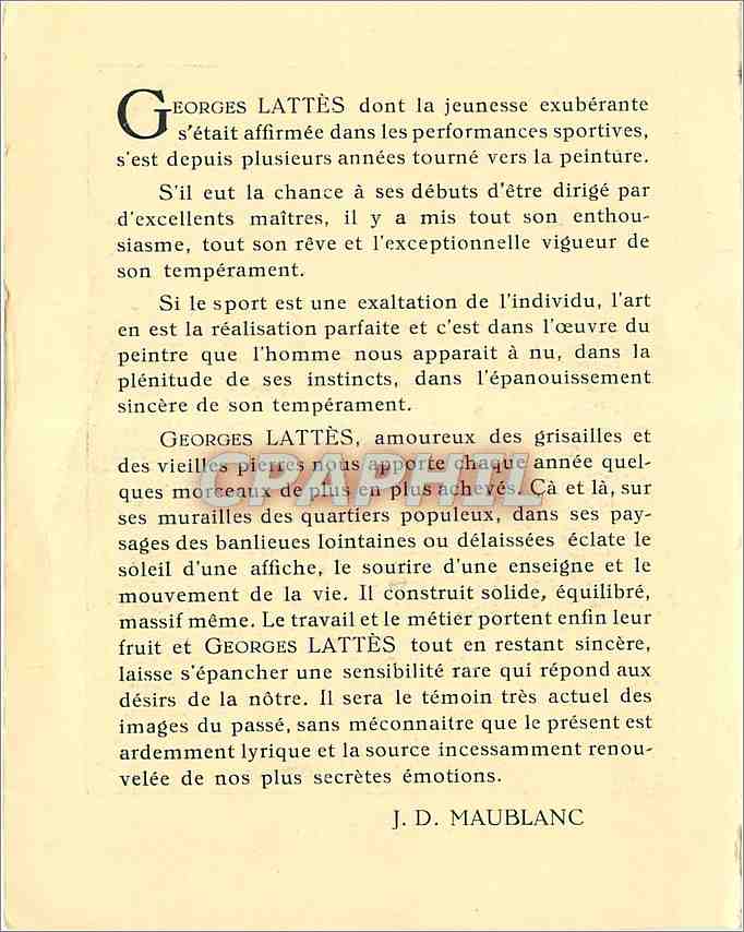 Feuillet Paris la Rue de Venise — Rückseite