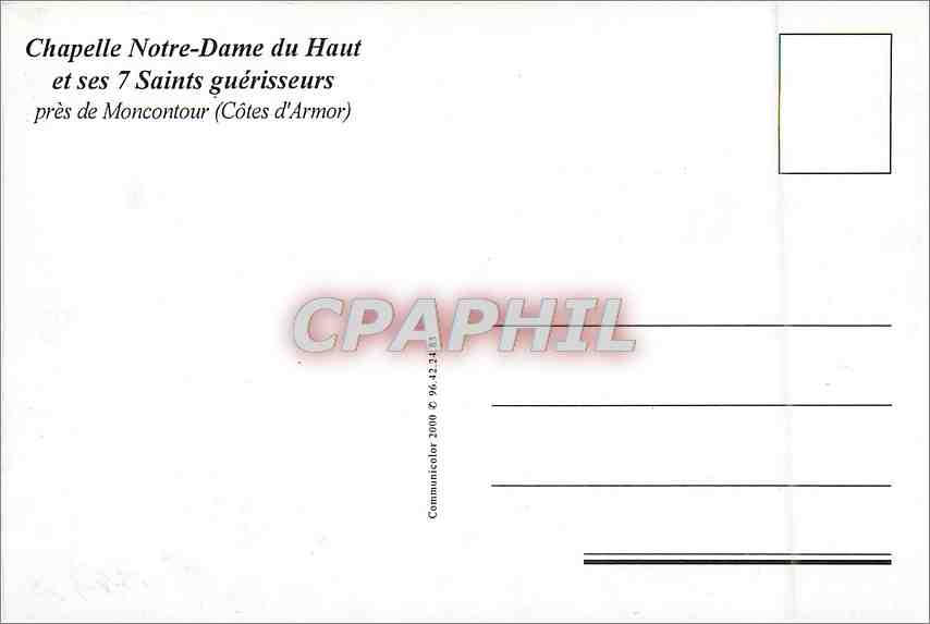 CPM Chapelle N D du Haut et ses 7 saints guerisseurs pres de Moncontour (COtes d'Armor) — Back