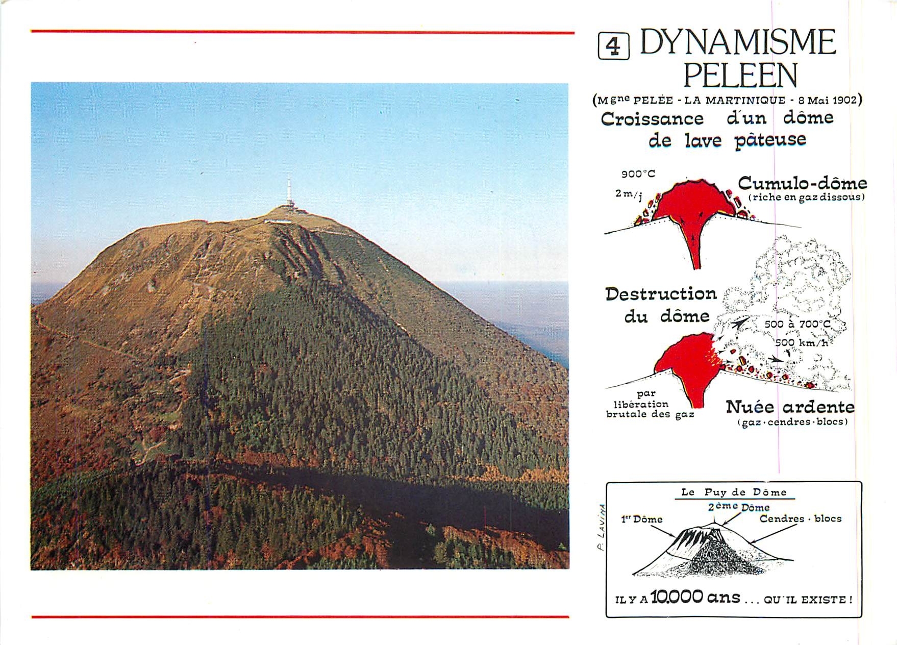 CPM Volcanisme en Auvergne Le Puy de Dome (1465 m)) ce volcan a dynamisme peleen