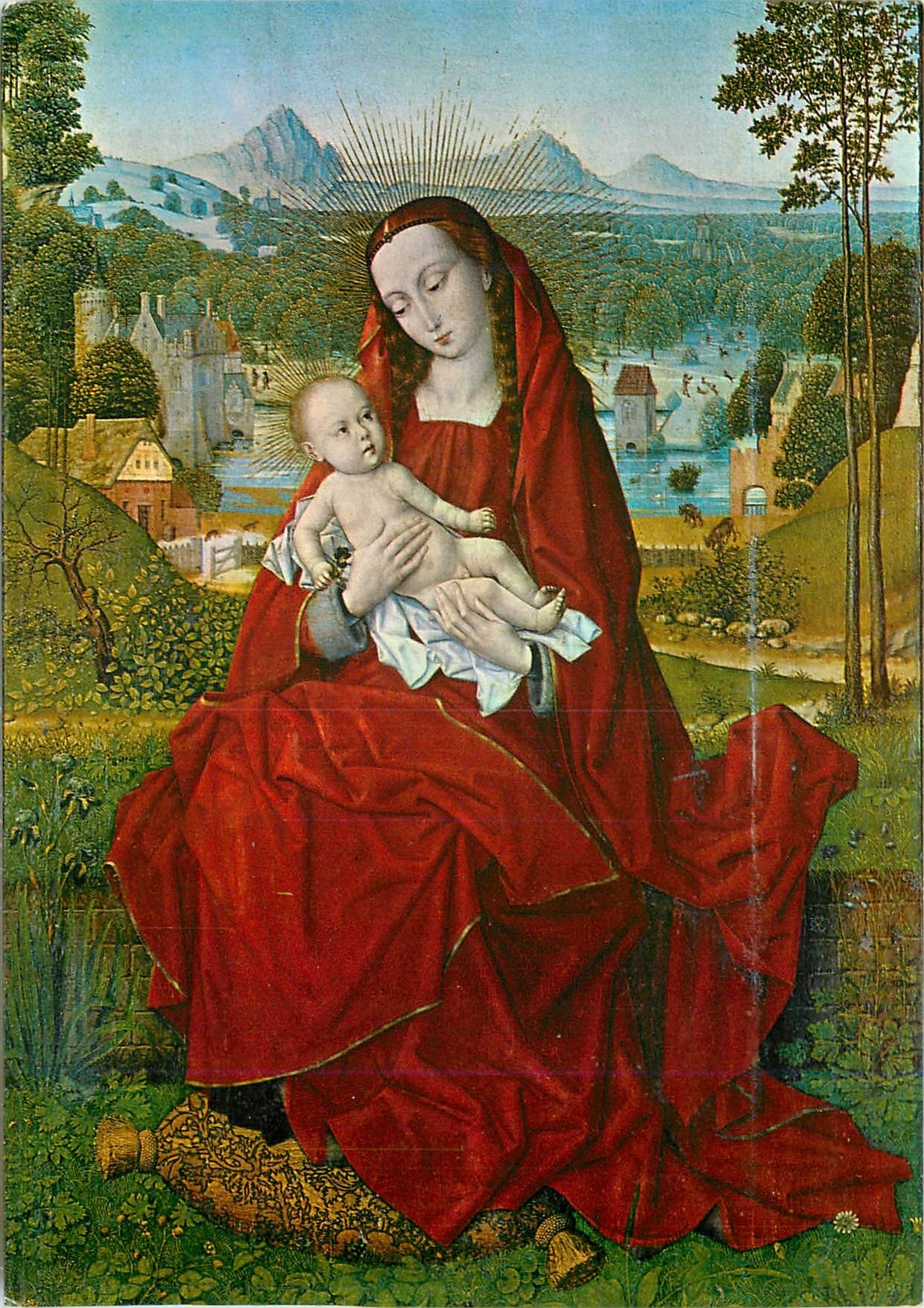 CPM Burgos (Catedral) La Vierge et l'enfant Memling (S XV)