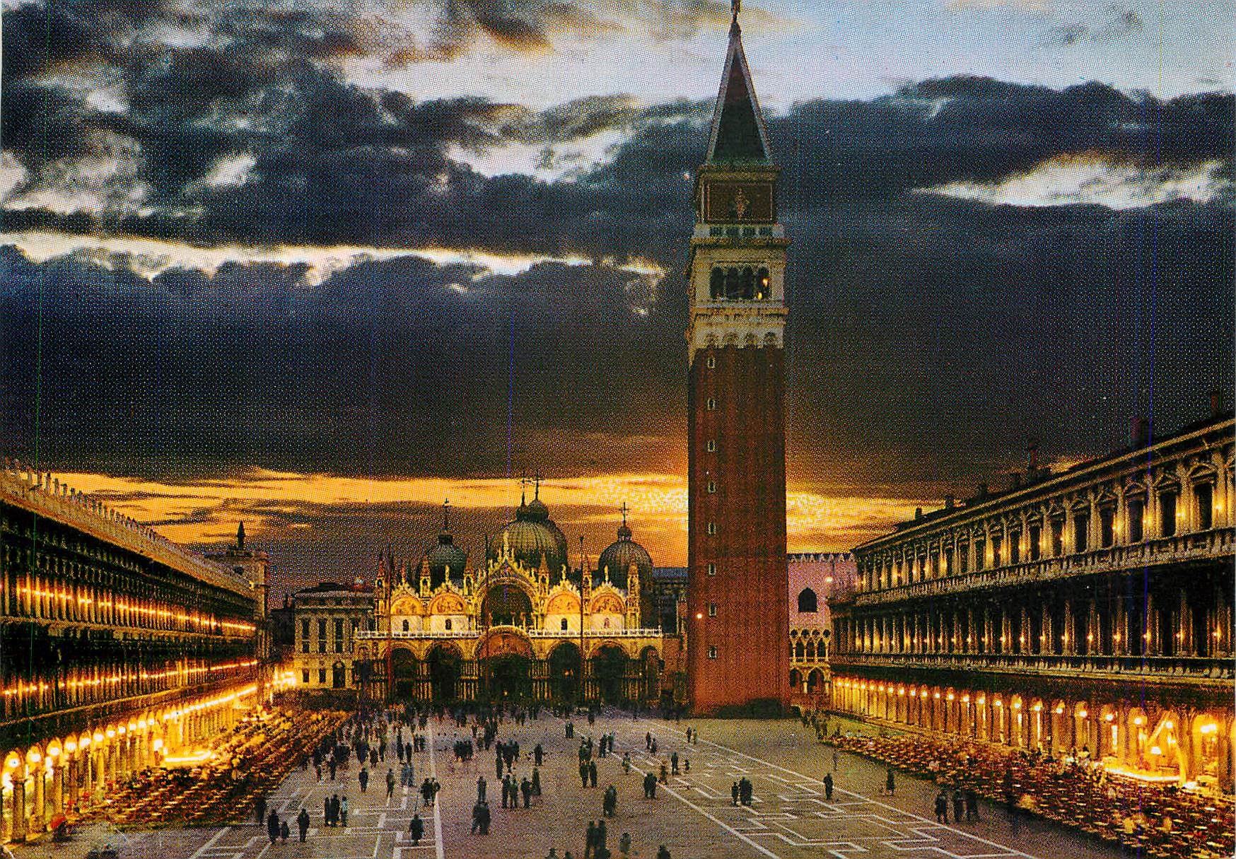 CPM Venezia La Nuit Place St Marc