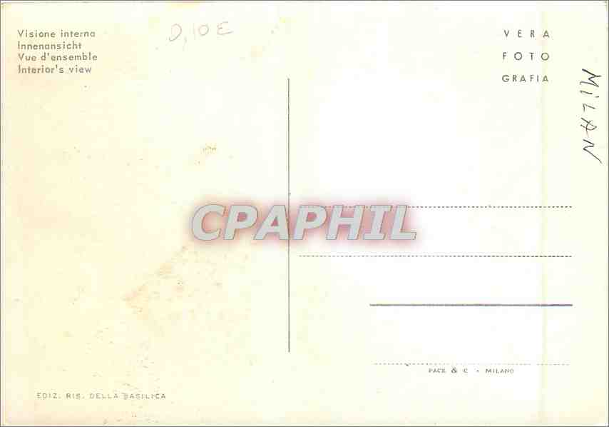 CPM Vue d'ensemble Milan — Rückseite