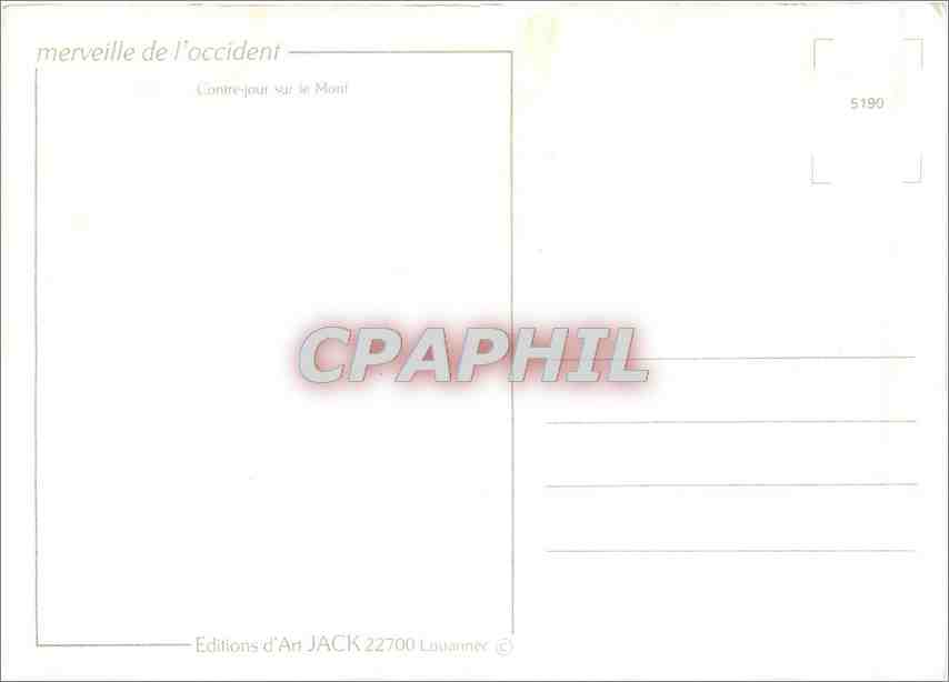 CPM Le Mont Saint Michel — Verso