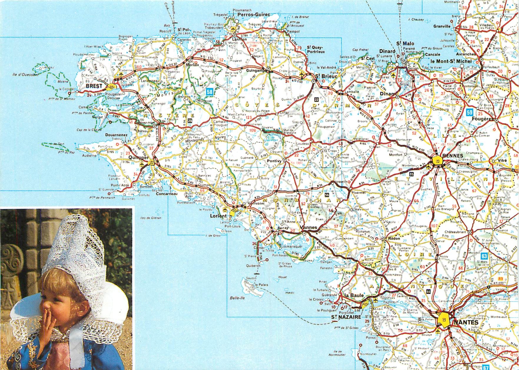 CPM La Bretagne bordee par la Manche et l'Ocean atlantique