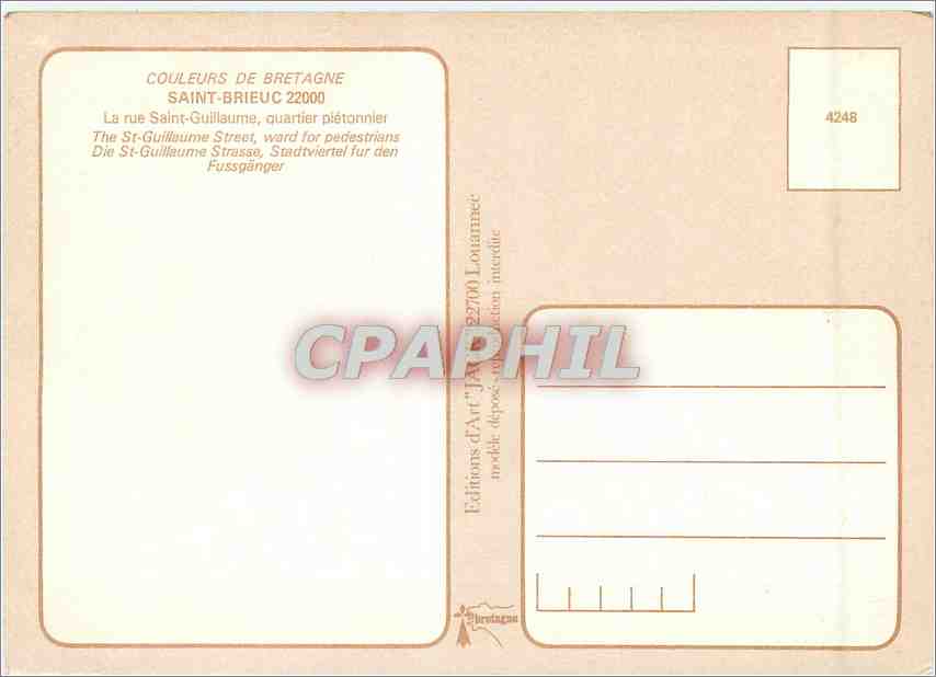 CPM Saint Brieuc La rue Saint Guillaume quartier pietonnier — Rückseite