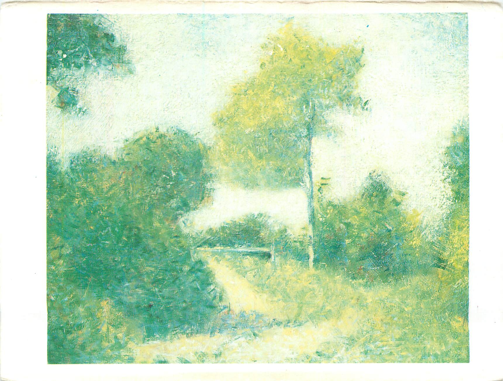 CPM Georges Seurat La Clairiere huile sur Toile