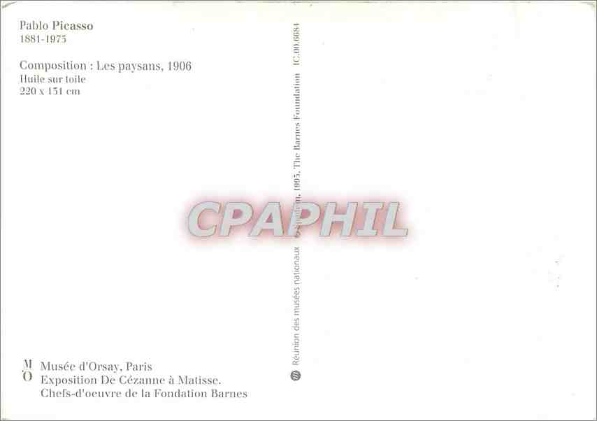 CPM Musee d'Osay Paris Composition les paysans 1906 huile sur toile — Rückseite