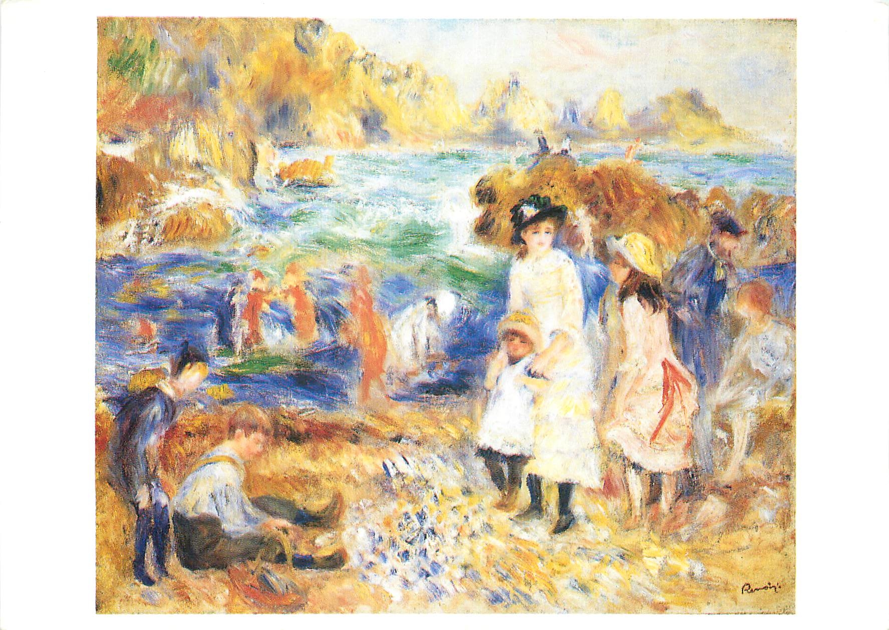 CPM Musee d'Osay Paris enfants au bord de la mer a Guernesey 1885 huile sur Toile
