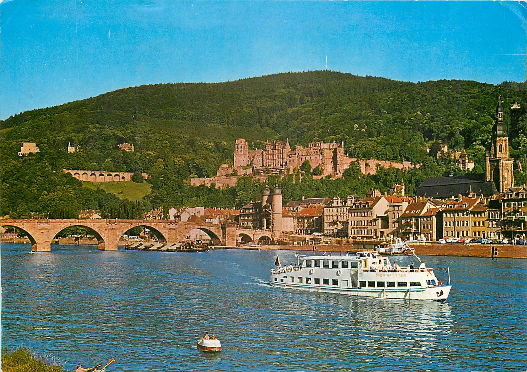 CPM Heidelberg am Neckar Dlick auf Schlob und alte Brucke mit Bruchentor