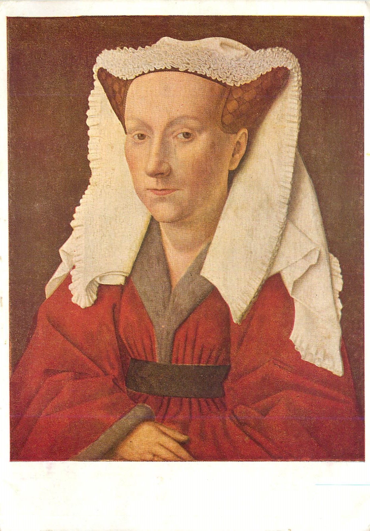CPM Jan Van Eyck La Femme du Peintre