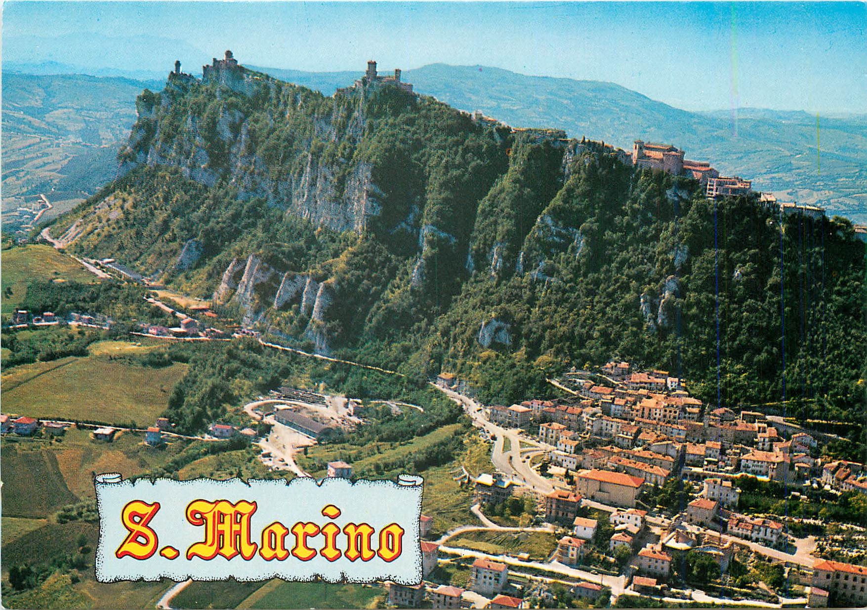 S. Marino — Vue aérienne du Monte Titano — Ed. LA SOUVENIR, n° 09