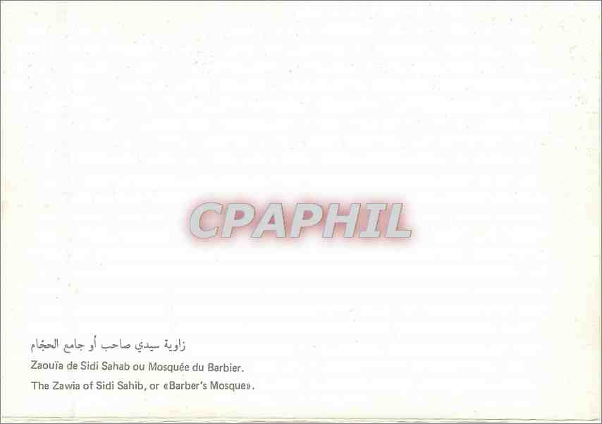 CPM The Zawia of sidi Sahib or Barber's Mosque — Rückseite