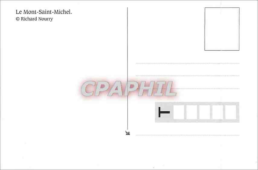 CPM Le Mont Saint Michel Richard Nourry — Verso