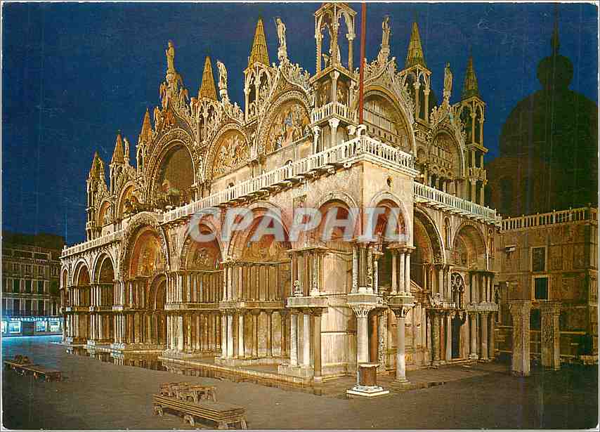 CPM Venezia Basilique de St Marc la nuit